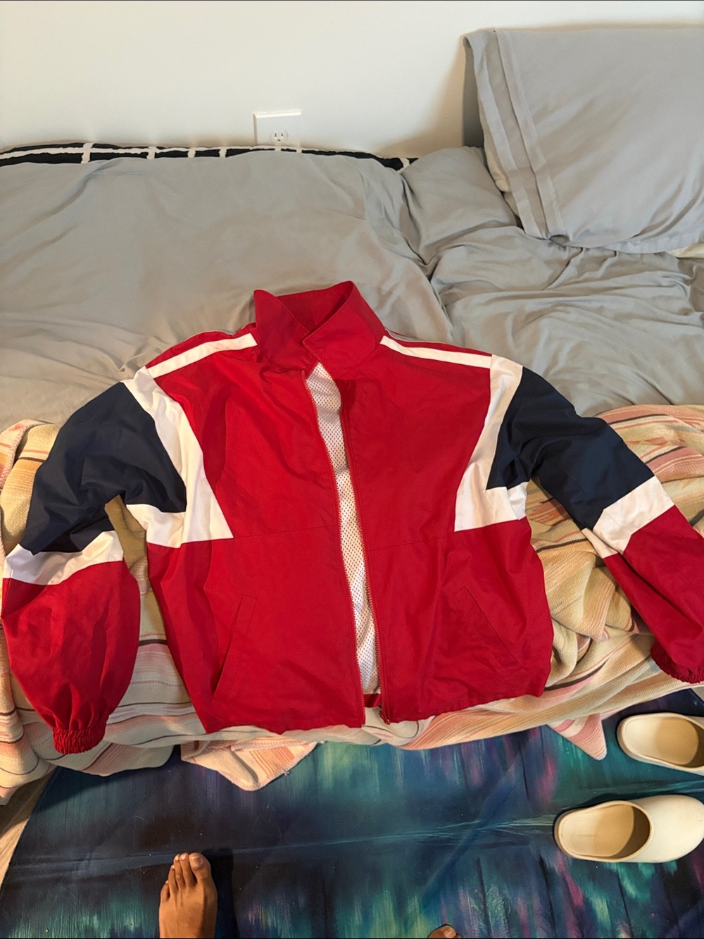 Gosha Red Colorblock Windbreaker Jacket